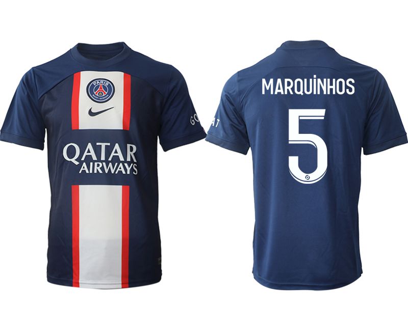 Men 2022-2023 Club Paris St German home aaa version blue #5 Soccer Jersey->paris st german jersey->Soccer Club Jersey